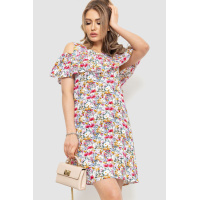 Платье с принтом, цвет молочно-красный, 230R24-1