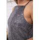 Міні-сукня на бретелях, чорно-сріблястого кольору, 115R0464