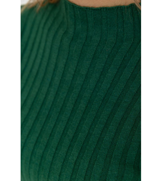 Гольф женский в рубчик, цвет темно-зеленый, 221R8868-1
