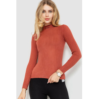 Водолазка женская трикотажная, цвет темно-коралловый, 204R035