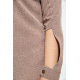 Коротка сукня батал, коричневого кольору, 102R083