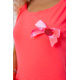 Летнее мини-платье, с баской розового цвета, 167R212