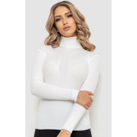 Гольф женский в рубчик, цвет белый, 204R047