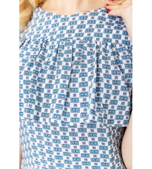 Платье с принтом, цвет молочно-голубой, 230R24-3