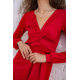 Міні-сукня з V-подібним вирізом, червоного кольору, 167R050-2