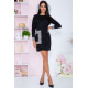 Оксамитова міні-сукня, чорного кольору, 104R0013