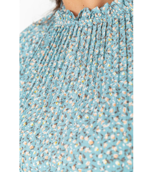 Сукня вільного крою шифонова, колір світло-бірюзовий, 204R701-1
