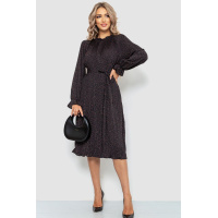 Платье свободного кроя шифоновое, цвет черно-красный, 204R701