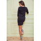 Коротка сукня прямого крою, чорного кольору, 172R003-1