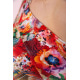 Мини-платье в цветочный принт, красного цвета, 167R105-10
