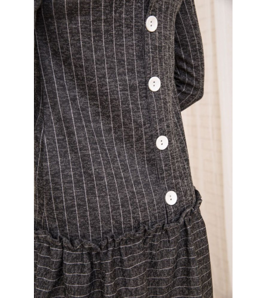 Міні-сукня сірого кольору, в смужку, 104R0012