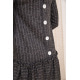 Мини-платье серого цвета, в полоску, 104R0012