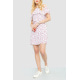 Сукня з принтом, колір біло-рожевий, 230R24-2