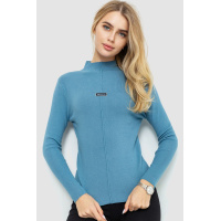 Гольф женский трикотажный, цвет джинс, 204R008