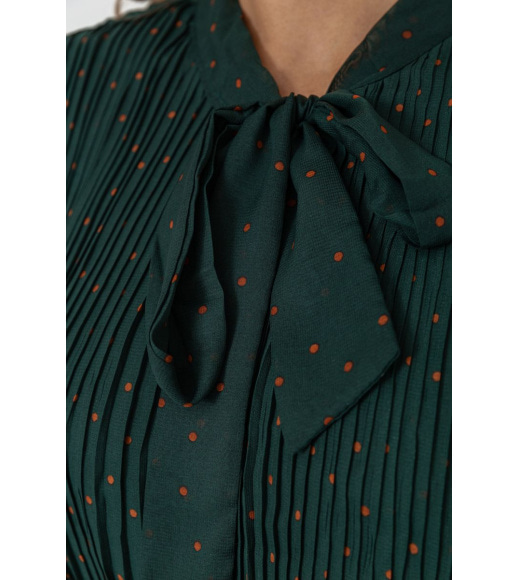 Сукня вільного крою шифонова, колір темно-зелений, 204R721