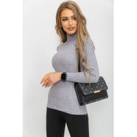 Гольф женский в рубчик, цвет светло-серый, 221R8868-1