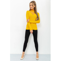 Гольф женский в рубчик, цвет горчичный, 221R010