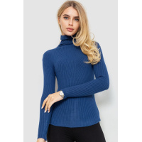 Гольф женский в рубчик, цвет синий, 204R047