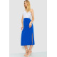 Платье-сарафан повседневный двухцветный, цвет бело-синий, 102R337