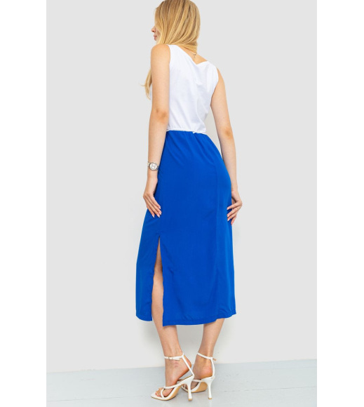Сукня-сарафан повсякденний двокольоровий, колір біло-синій, 102R337