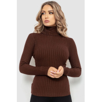 Гольф женский однотонный, цвет шоколадный, 204R048