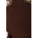 Гольф жіночий однотонний, колір шоколадний, 204R048