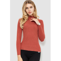 Гольф женский однотонный, цвет темно-коралловый, 204R016