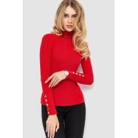 Гольф женский в рубчик, цвет красный, 204R036