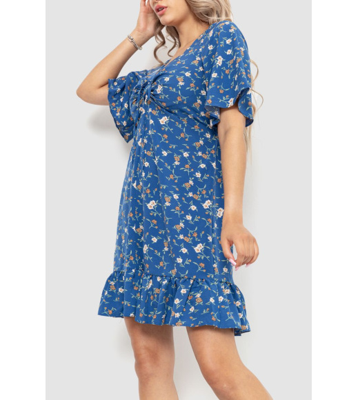 Платье с принтом, цвет синий, 230R036