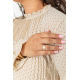 Платье шифоновое свободного кроя, цвет светло-бежевый, 204R701-1