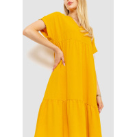 Платье свободного кроя, цвет горчичный, 230R030