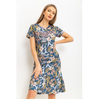 Платье женское домашнее, цвет сине-розовый, 219RT-421