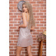 Мини-платье на бретелях, розово-серого цвета, 115R0464