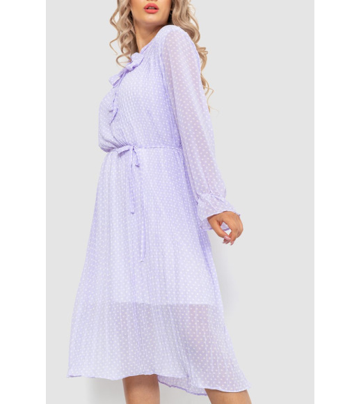Платье шифоновое свободного кроя, цвет сиреневый, 204R721
