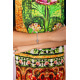 Женское платье свободного кроя, зеленого цвета с принтом, 167R072