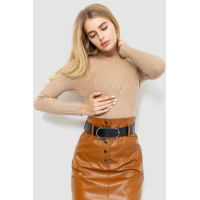 Гольф женский в рубчик, цвет бежевый, 204R053