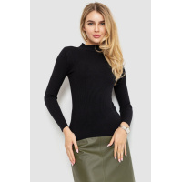 Водолазка женская однотонная, цвет черный, 204R019