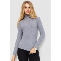 Гольф женский в рубчик, цвет серый, 204R047