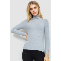 Гольф женский в рубчик, цвет светло-серый, 204R051