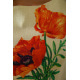 Короткое платье из льна, с цветами Маки, цвет Лимонный, 172R019-1