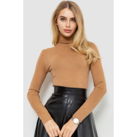 Гольф женский базовый однотонный, цвет темно-бежевый, 221R042