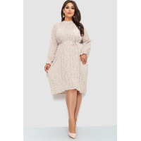 Платье шифоновое свободного кроя, цвет молочно-розовый, 204R701-1