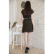 Літня сукня з короткими рукавами і пояском, колір Хакі, 119R406-1