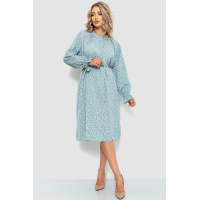 Платье свободного кроя шифоновое, цвет светло-бирюзовый, 204R701