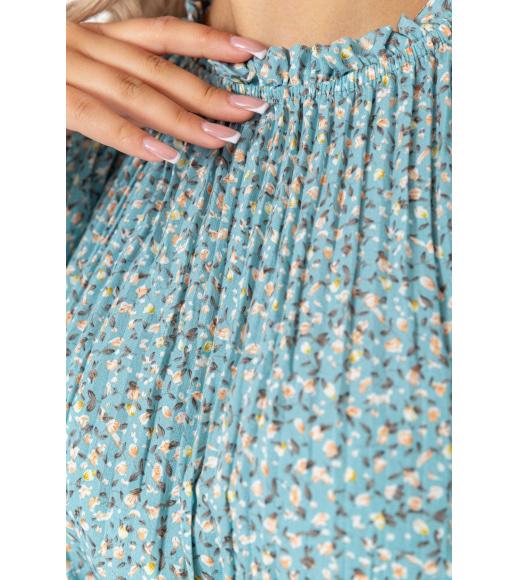 Сукня вільного крою шифонова, колір світло-бірюзовий, 204R701