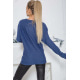 Жіночий светр вільного крою, кольору джинс, 131R8059