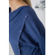 Жіночий светр вільного крою, кольору джинс, 131R8059