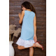 Летнее платье, с рюшей голубого цвета, 167R100-2
