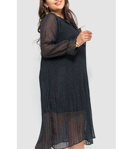 Платье шифоновое, цвет черный, 204R721-2
