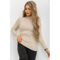 Гольф женский в рубчик, цвет светло-бежевый, 221R8868-1